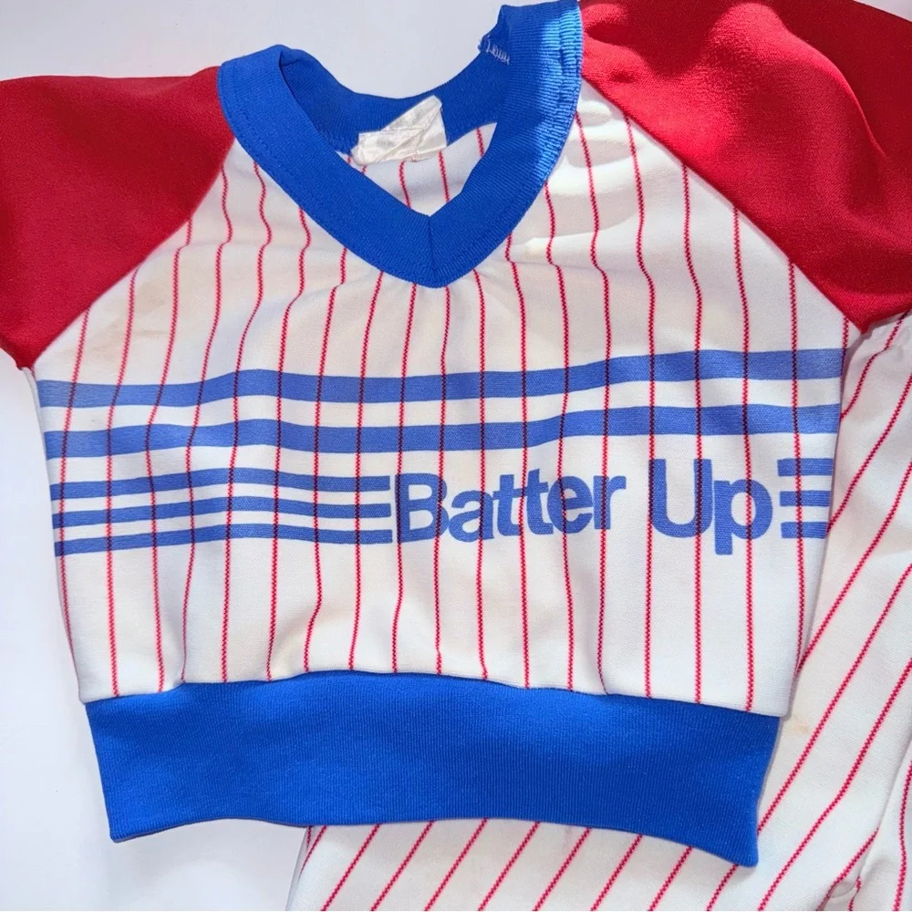 Vintage Triple Play Boys 2T Baseball Halloween Outfit 3 Piece Costume